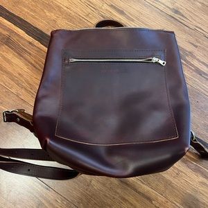 Portland Leather Goods Cognac Tote Backpack